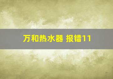 万和热水器 报错11